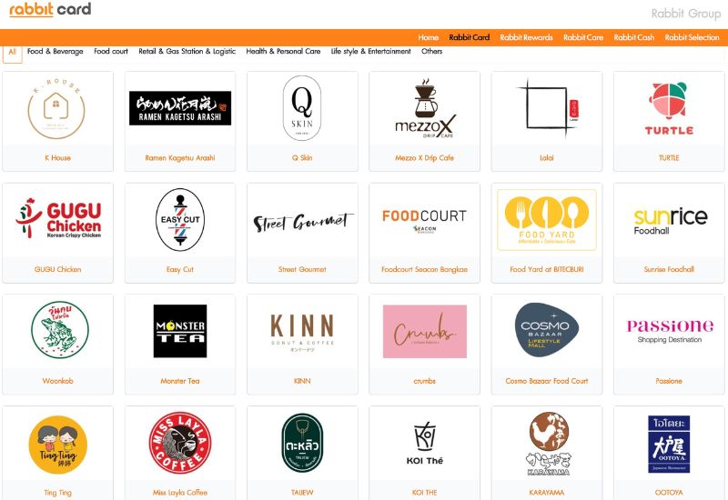 rabbitcardが使える店舗一覧